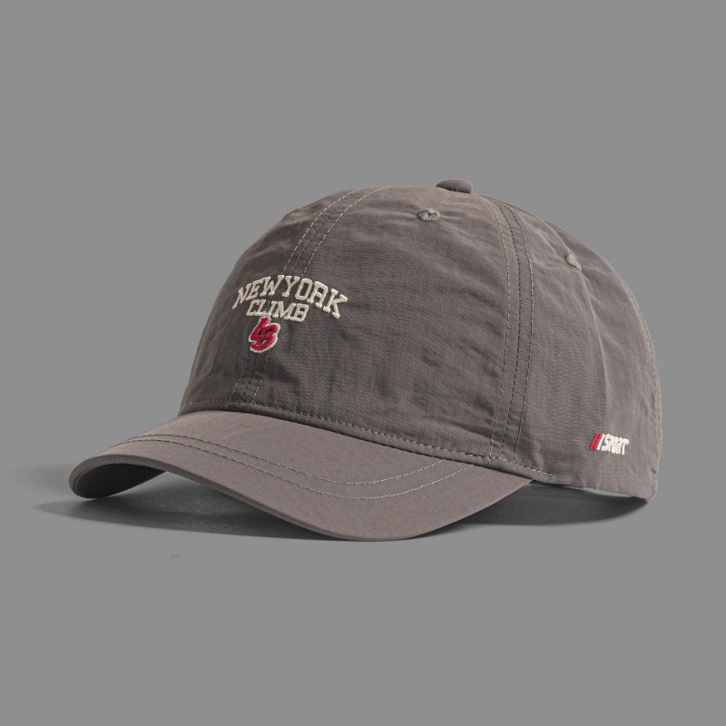 Men's Single-color Embroidered English Letters Quick-drying Lightweight Short-brim Casual Multi-purpose Style Baseball Cap For Couples, Suitable For Daily Outings And Dates.