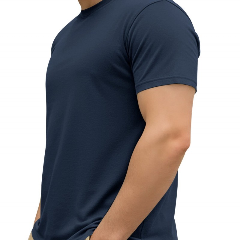 Solid-color Crewneck Short-sleeve Cotton Casual Sports Minimalist T-shirt