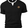 Men's Mock Two-Piece Short-Sleeve Shirt Slim-Fit Casual T-Shirt