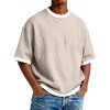 Men's Crew Neck Contrast Color Casual T-Shirt - Cotton Blend Lightweight Short Sleeve Top For Daily Wear