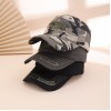 Spring And Autumn Fashion Patchwork Embroidered Letter Baseball Cap, Military Style Outdoor Versatile Straw Hat