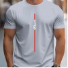 Men's Fashion Handwritten Paris Print Shoulder T-Shirt