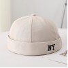 Men's Single-color Embroidered NY Letter Adjustable Trendy And Bohemian Style Landlord Hat, Suitable For Daily Casual Street Dance Outfits.