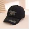 Spring And Autumn Fashion Patchwork Embroidered Letter Baseball Cap, Military Style Outdoor Versatile Straw Hat
