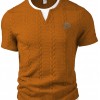 Men's Mock Two-Piece Short-Sleeve Shirt Slim-Fit Casual T-Shirt