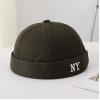 Men's Single-color Embroidered NY Letter Adjustable Trendy And Bohemian Style Landlord Hat, Suitable For Daily Casual Street Dance Outfits.