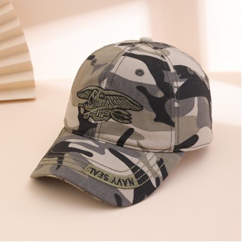Spring And Autumn Fashion Patchwork Embroidered Letter Baseball Cap, Military Style Outdoor Versatile Straw Hat