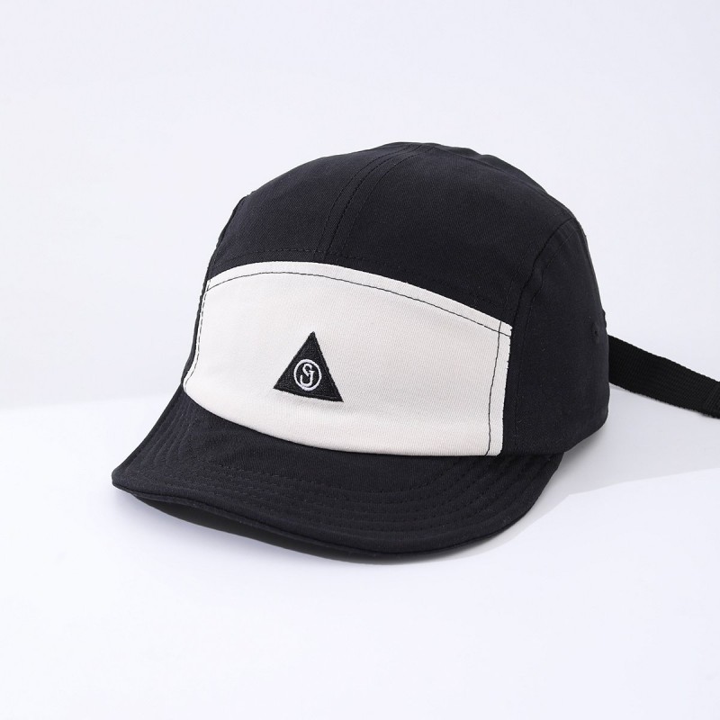 Men's Patchwork Adjustable Triangular Lettered Flat Brim Sunshade Quick-drying Soft Top Versatile Casual Baseball Cap For Outdoor Sports, Mountain Climbing, Outings, Shopping