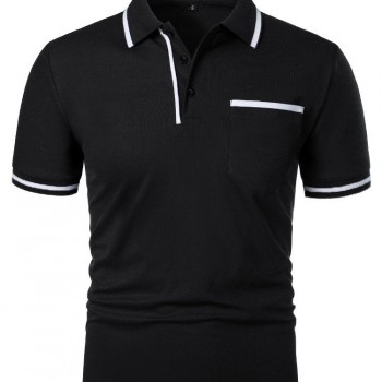 Men's Casual Lapel Short Sleeve T-shirt