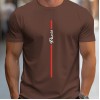 Men's Fashion Handwritten Paris Print Shoulder T-Shirt