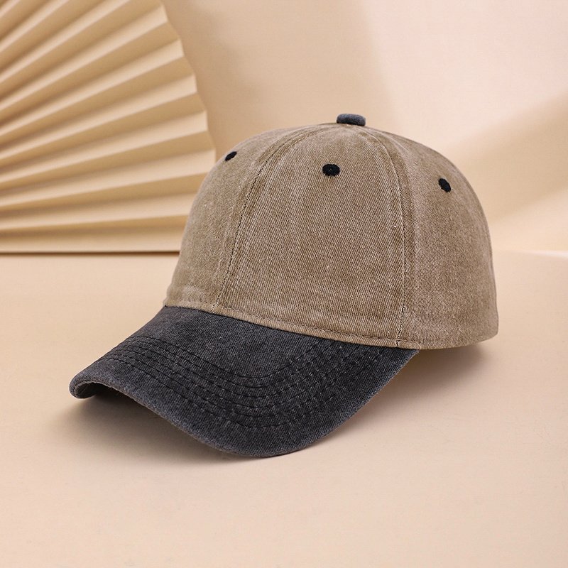 Multi-color Adjustable Round Cap With Distressed Washed Finish, Suitable For Casual Style Baseball Cap For Daily Commuting, Traveling And Photography.