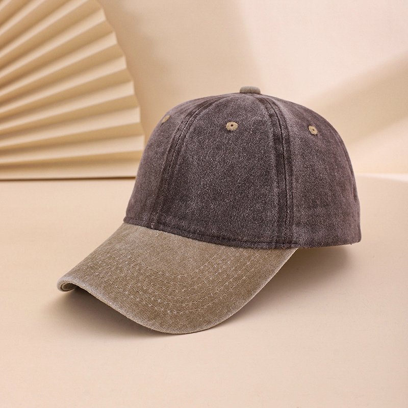 Multi-color Adjustable Round Cap With Distressed Washed Finish, Suitable For Casual Style Baseball Cap For Daily Commuting, Traveling And Photography.