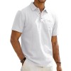 Men's Beach Linen Polo Shirt, Loose-Fit, Casual, Minimalist