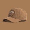 Men's Single-color Embroidered English Letters Quick-drying Lightweight Short-brim Casual Multi-purpose Style Baseball Cap For Couples, Suitable For Daily Outings And Dates.