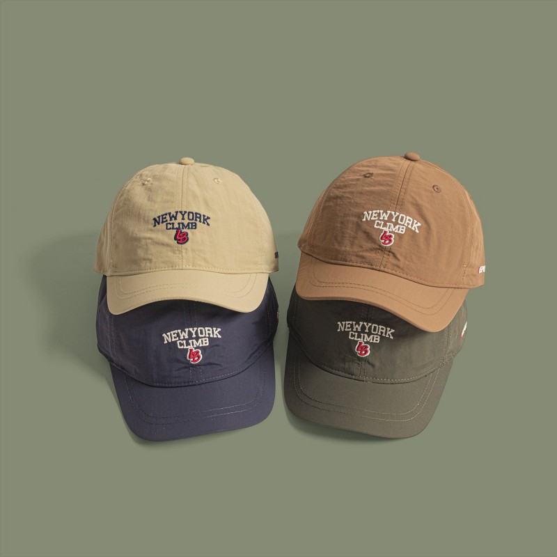 Men's Single-color Embroidered English Letters Quick-drying Lightweight Short-brim Casual Multi-purpose Style Baseball Cap For Couples, Suitable For Daily Outings And Dates.