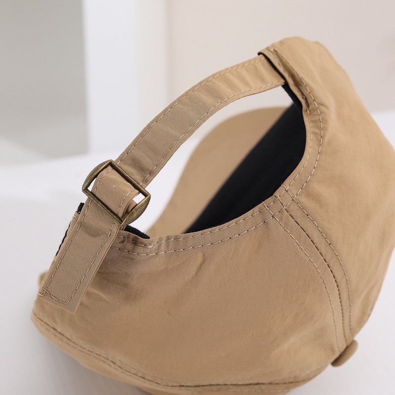 Solid-color Light Board Label Short Brim Quick-dry Thin Style Sun Protection Trendy Casual Baseball Cap Suitable For Outings, Outdoor Travel, Sports