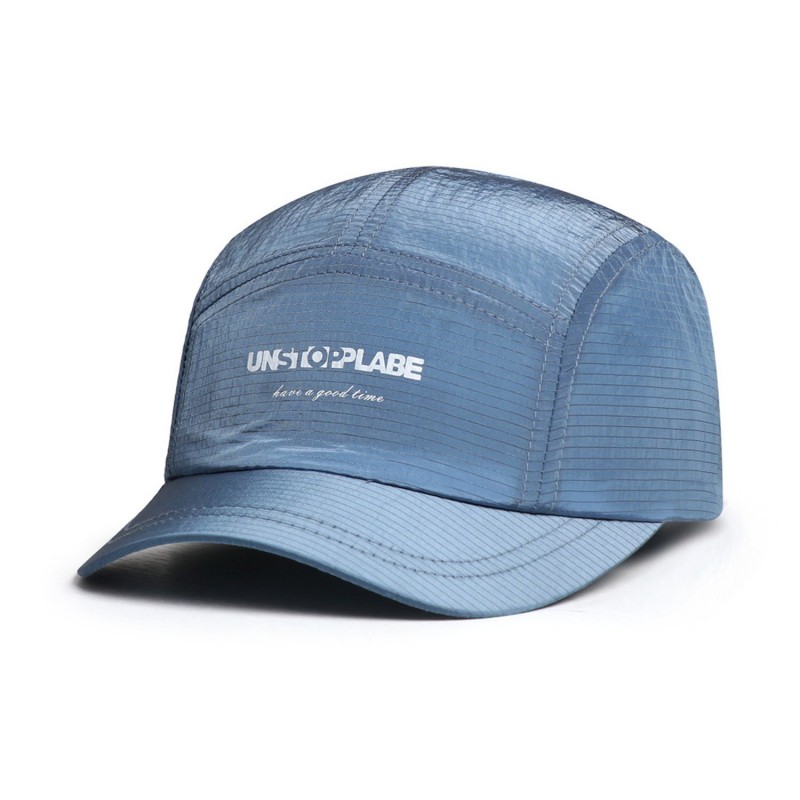 Men's STOP Letter-check Pattern Quick-drying Lightweight Casual Sports Style Baseball Cap For Daily Commuting, Mountain Climbing And Fishing.