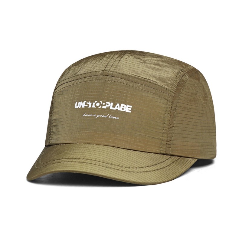Men's STOP Letter-check Pattern Quick-drying Lightweight Casual Sports Style Baseball Cap For Daily Commuting, Mountain Climbing And Fishing.