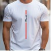 Men's Fashion Handwritten Paris Print Shoulder T-Shirt