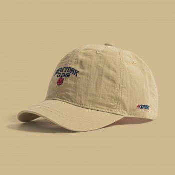 Men's Single-color Embroidered English Letters Quick-drying Lightweight Short-brim Casual Multi-purpose Style Baseball Cap For Couples, Suitable For Daily Outings And Dates.