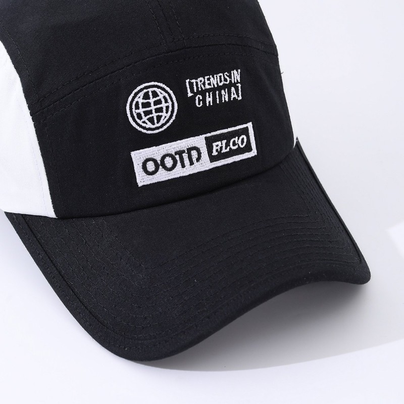Men's Embroidered Icon Patchwork Letter Adjustable All-purpose Fashionable Baseball Cap Suitable For Outdoor Sun Protection, Hiking, Trekking And Fishing.