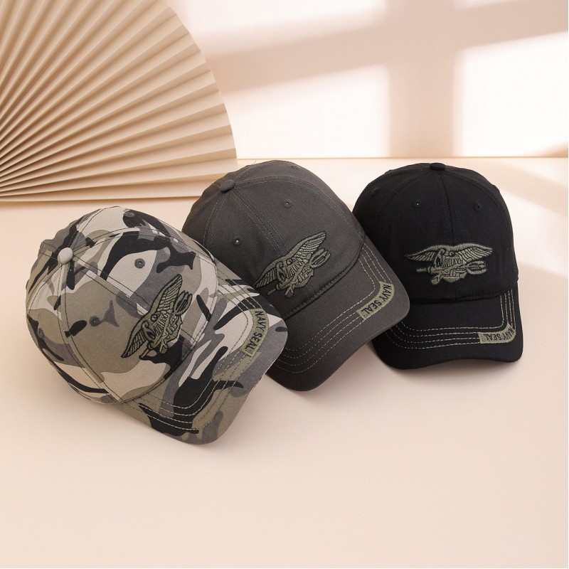 Spring And Autumn Fashion Patchwork Embroidered Letter Baseball Cap, Military Style Outdoor Versatile Straw Hat