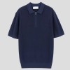 Men's Summer Short-Sleeve Simple Solid-Color Slim-Fit Knit Shirt