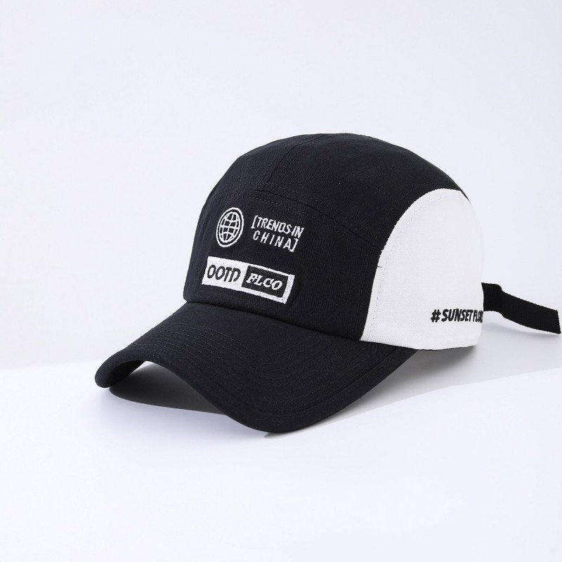 Men's Embroidered Icon Patchwork Letter Adjustable All-purpose Fashionable Baseball Cap Suitable For Outdoor Sun Protection, Hiking, Trekking And Fishing.