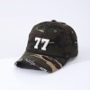 The New Camouflage Multi-color Patched Embroidered 77 Sun-protective Casual Style Bowler Cap With Curved Brim Is Suitable For Outdoor Couples' Outings And Street Dancing.