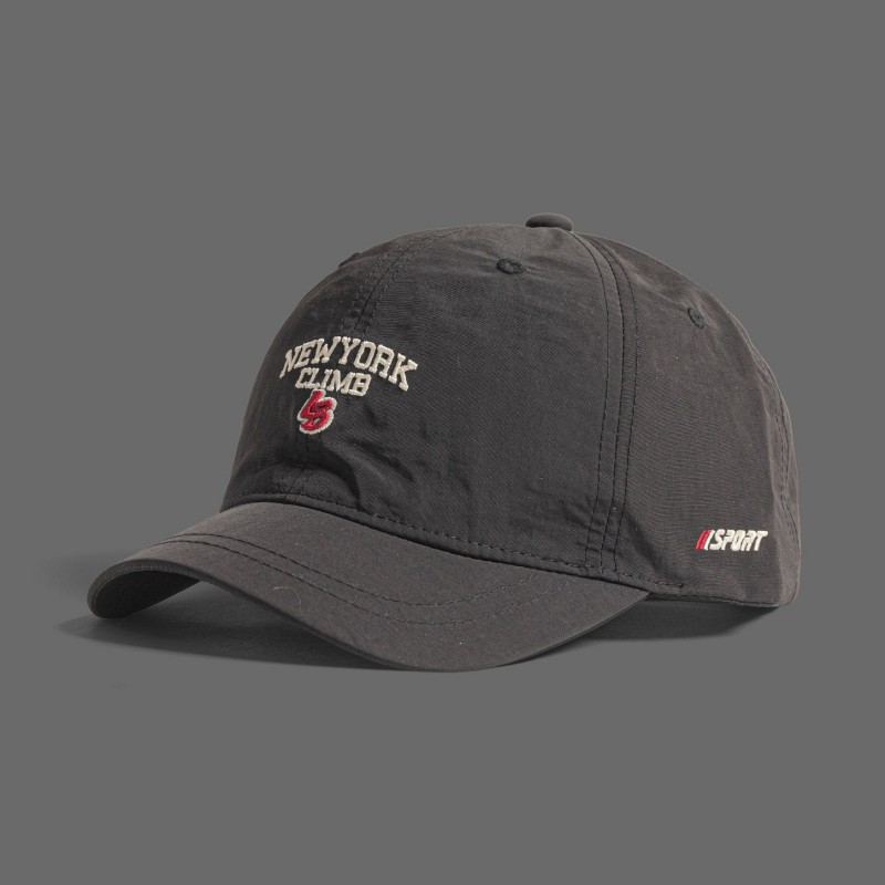 Men's Single-color Embroidered English Letters Quick-drying Lightweight Short-brim Casual Multi-purpose Style Baseball Cap For Couples, Suitable For Daily Outings And Dates.