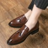 Casual Men Loafers Classic Tassel Men Leather Shoes Wedding Men Dress