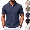 Men's Beach Linen Polo Shirt, Loose-Fit, Casual, Minimalist