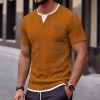 Men's Mock Two-Piece Short-Sleeve Shirt Slim-Fit Casual T-Shirt