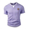 Men's Mock Two-Piece Short-Sleeve Shirt Slim-Fit Casual T-Shirt