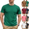 Solid-color Crewneck Short-sleeve Cotton Casual Sports Minimalist T-shirt