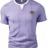 Men's Mock Two-Piece Short-Sleeve Shirt Slim-Fit Casual T-Shirt
