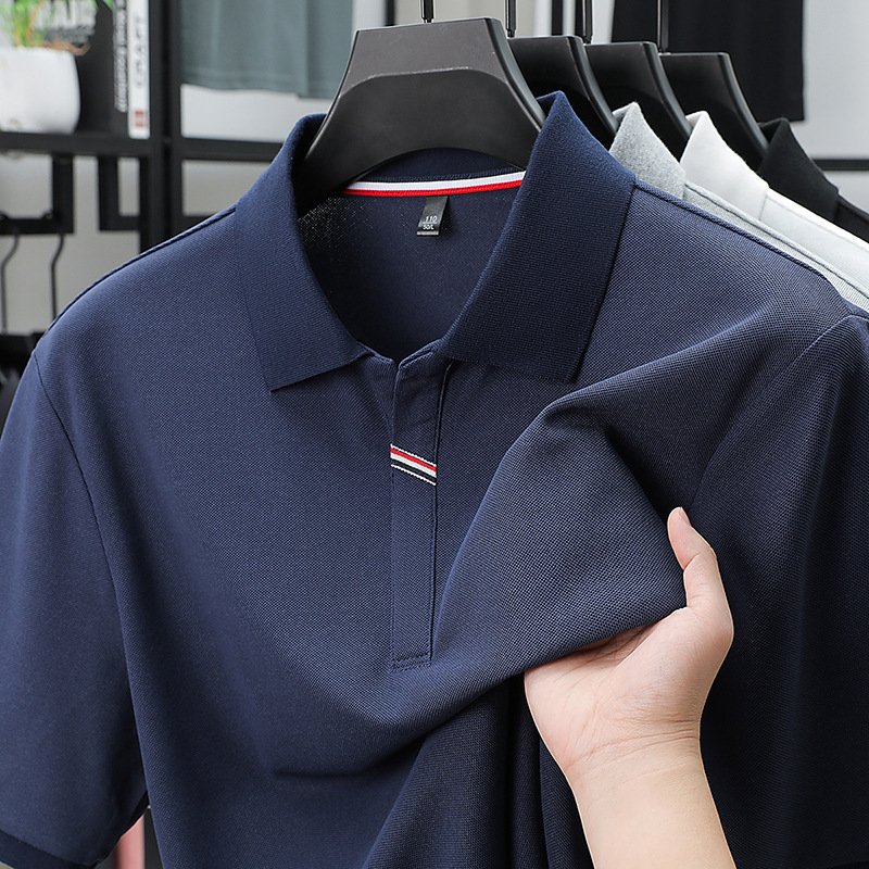 Men's Fashion Lapel Collar Simple Casual T-Shirt