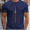 Men's Fashion Handwritten Paris Print Shoulder T-Shirt