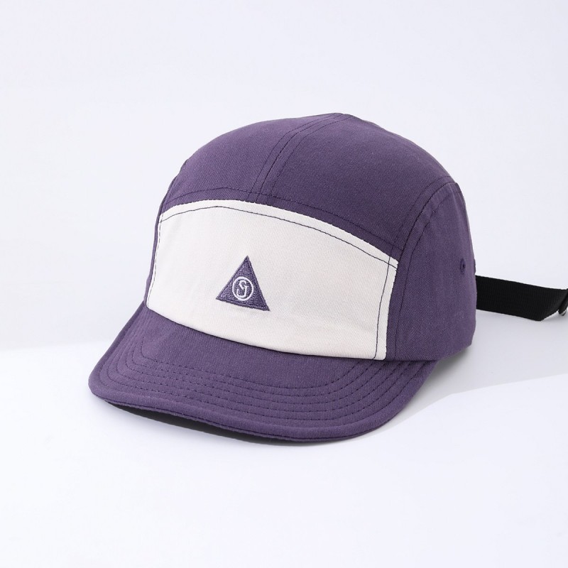 Men's Patchwork Adjustable Triangular Lettered Flat Brim Sunshade Quick-drying Soft Top Versatile Casual Baseball Cap For Outdoor Sports, Mountain Climbing, Outings, Shopping