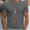 Men's Fashion Handwritten Paris Print Shoulder T-Shirt