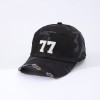 The New Camouflage Multi-color Patched Embroidered 77 Sun-protective Casual Style Bowler Cap With Curved Brim Is Suitable For Outdoor Couples' Outings And Street Dancing.