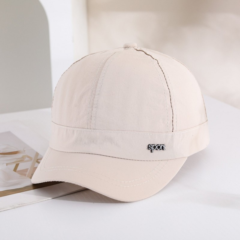 Men's Solid-color Sport Quick-drying Thin Style Versatile Sporty Short-brimmed Baseball Cap Suitable For Daily Commuting, Casual Outings And Outdoor Activities.