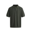 Men's Fashionable Half-Zip Slim-Fit Short-Sleeve Knitted Sweater