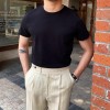 British-style Dandy Mens Summer T-shirt With A Small Neckline