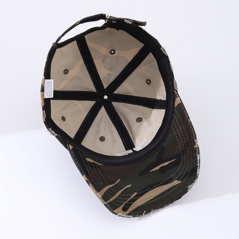 The New Camouflage Multi-color Patched Embroidered 77 Sun-protective Casual Style Bowler Cap With Curved Brim Is Suitable For Outdoor Couples' Outings And Street Dancing.