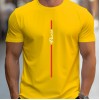 Men's Fashion Handwritten Paris Print Shoulder T-Shirt