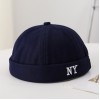 Men's Single-color Embroidered NY Letter Adjustable Trendy And Bohemian Style Landlord Hat, Suitable For Daily Casual Street Dance Outfits.