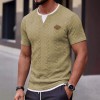 Men's Mock Two-Piece Short-Sleeve Shirt Slim-Fit Casual T-Shirt