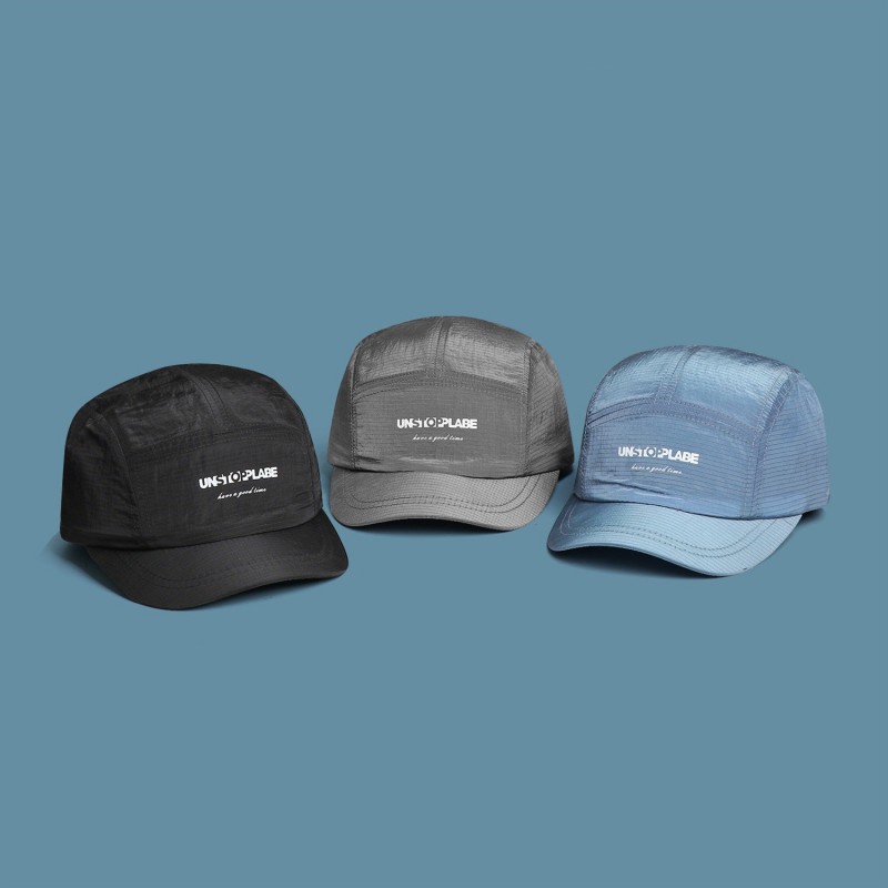 Men's STOP Letter-check Pattern Quick-drying Lightweight Casual Sports Style Baseball Cap For Daily Commuting, Mountain Climbing And Fishing.