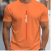 Men's Fashion Handwritten Paris Print Shoulder T-Shirt